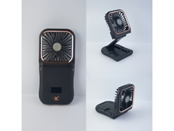 Ventilador Portátil Con Pantalla Digital, Diseño Plegable Ideal Para Llevar Alrededor Del Cuello, Carga Usb, Fácil De Usar, Alta Resolución.
