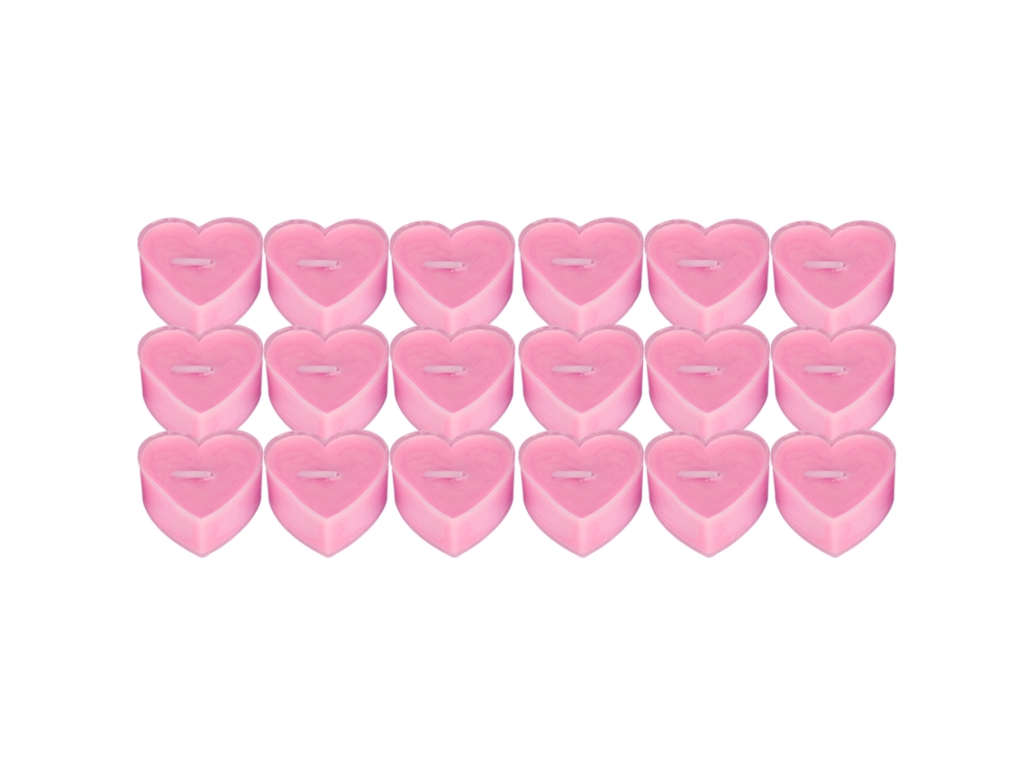 18 Minivelas En Forma De Corazón Con Fragancia De Lavanda Y Rosa Para Una Decoración Romántica.