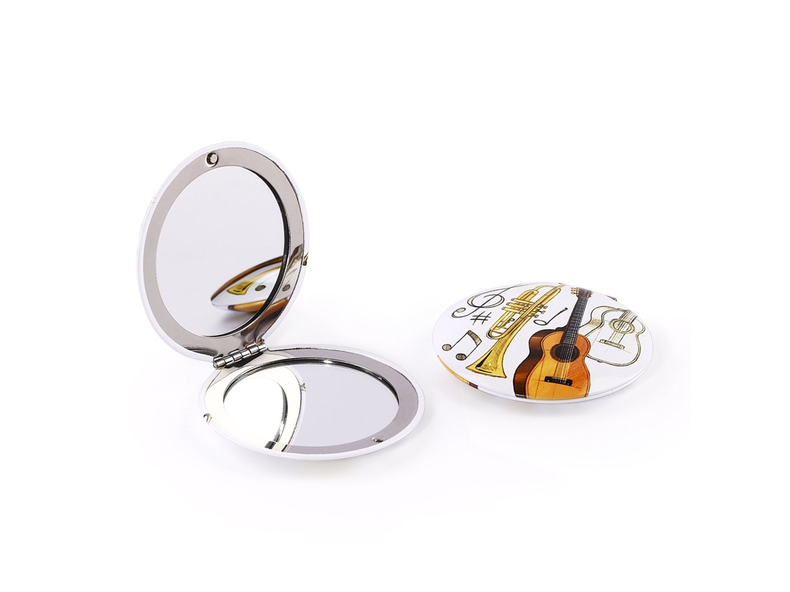 Espejo de Bolsillo JAVIER Redondo y con Aumento Instrumentos (Multicolor - 7 x 7 x 1 cm - Metal)