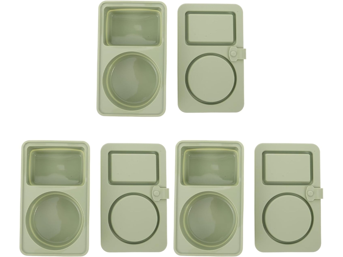 3 Piezas, Tapa, Snack, Té, Pp, 3 Recipientes Apilables De Silicona Para Snacks Con Doble Capa