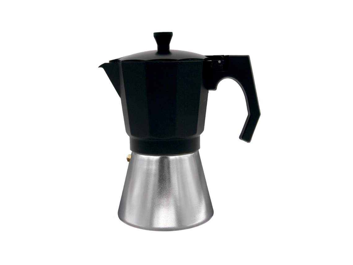 BASTILIPO - Mokka induccion 9N, cafetera de aluminio, 9 tazas