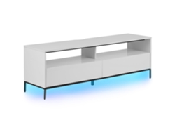 Mueble TV blanco con LED BELIANI Sydney