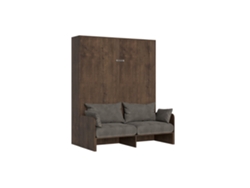 Cama de Matrimonio Sofá Kentaro Vertical ITAMOBY Marrón (220x100x98cm)