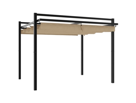 Cenador De Jardín VIDAXL Gris Topo Aluminio (3x3 m)