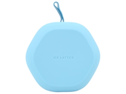 Mini Molde De Silicona Para Hielo Para Uso Doméstico Con Tapa Azul Claro, Bandeja Para Hielo De Cocina Diy