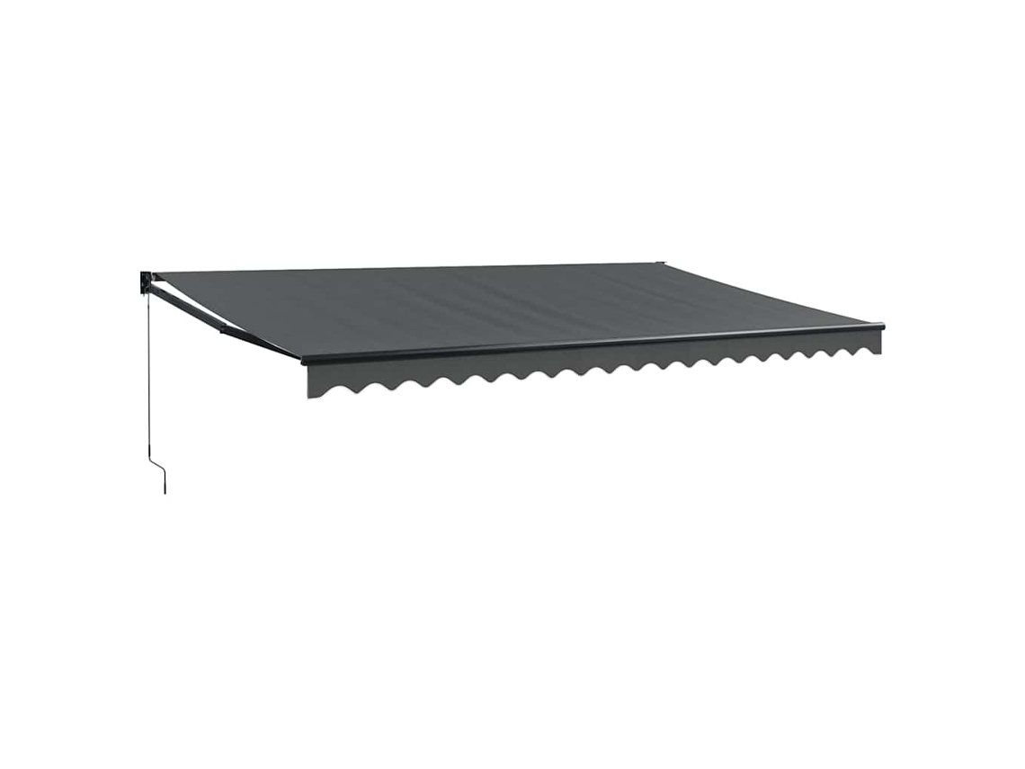 Maison Exclusive - Toldo Retráctil Aluminio Y Tela Gris Antracita 5x3 M