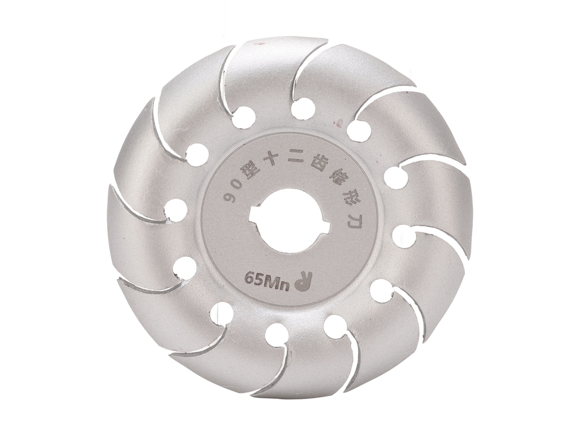 Disco de pulido para madera de 90 mm y 12 dientes, color plata.