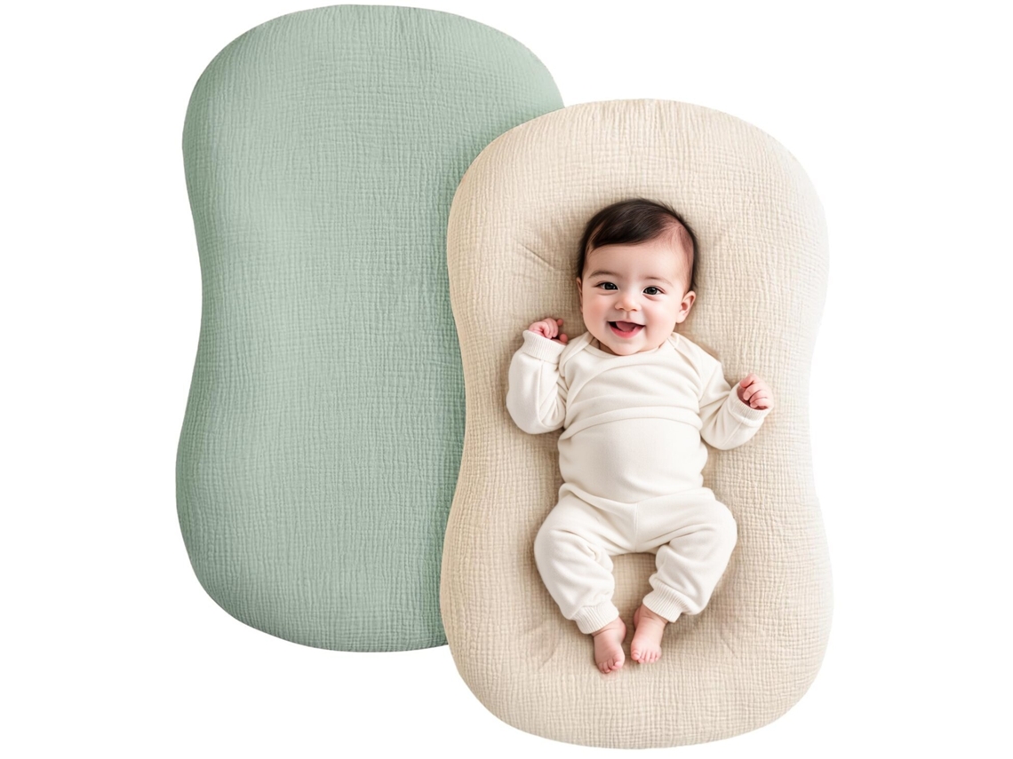 Capa Para Cadeira De Bebê Em Gaze, Algodão Puro Macio, Cadeira Não Incluída (pacote Com 2) Verde Panoona