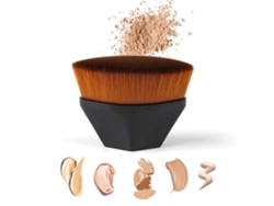 Brocha mágica portátil para base de maquillaje con caja mezcladora para líquidos cremosos.
