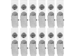 Paquete De 300 Clips Metálicos Para Credenciales Con Correas De Pvc Transparente Para Portatarjetas De Identificación.