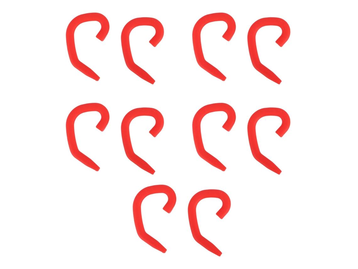 5 Pares De Ganchos De Silicona Suave Para Las Orejas, Reutilizables Y Cómodos Para Niños Y Adultos, Color Rojo.