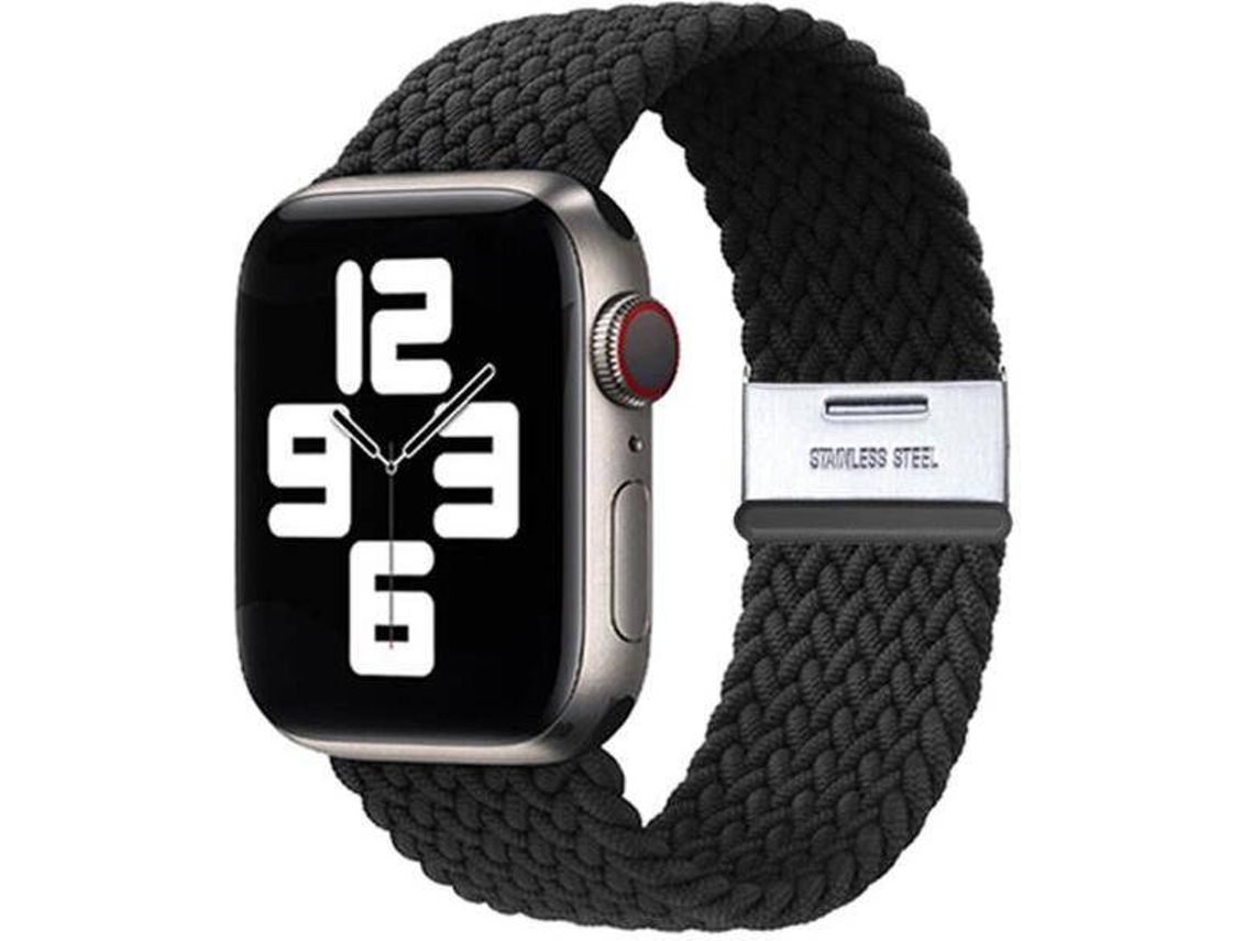 Correa trenzada ajustable para Apple Watch Series SE 44mm Black