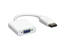 Adaptador DisplayPort a VGA blanco, imagen Full HD, para usar con PC, TV, portátil y juegos. STELASPLEN