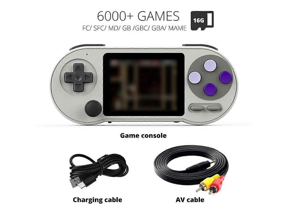 Sf2000 3 Pulgadas Ips Consola De Juegos De Mano Reproductor Mini Consola De Juegos Portátil 6000 Juegos Incorporados Juegos Retro Admite Salida Av