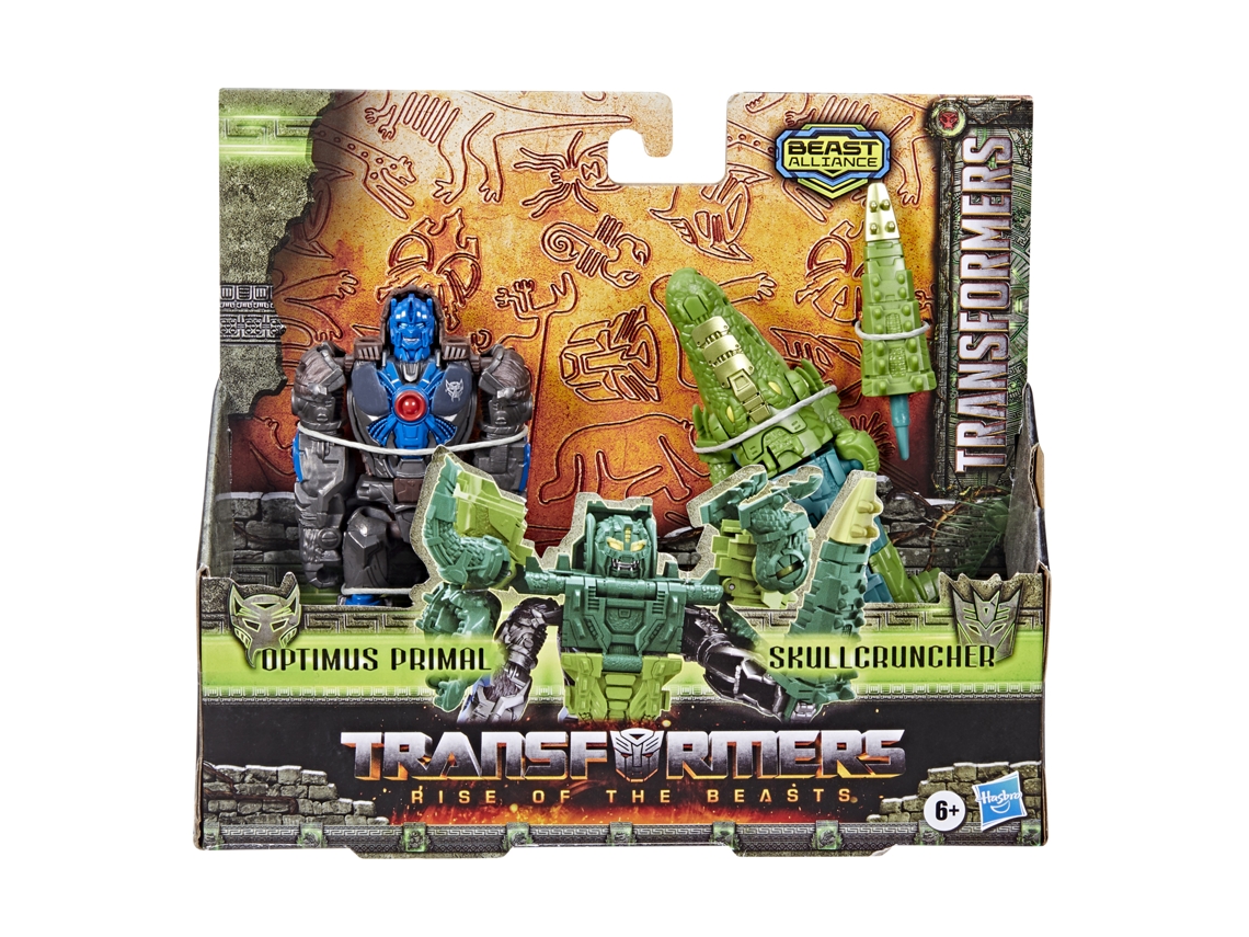 Figuras TRANSFORMERS Rise Of The Beasts Beast Alliance Beast Combiners: Optimus Primal & Skullcruncher (Edad Mínima Recomendada: 6 años)