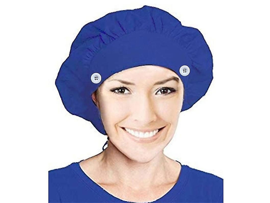 Gorro de trabajo elástico ajustable con botón, modelo 2026, para médicos, enfermeras, veterinarios y chefs.