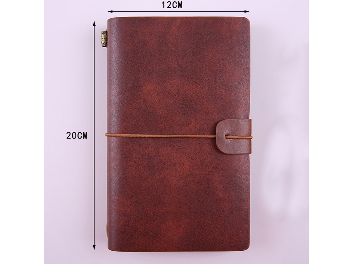 Cuaderno/diario de viaje retro largo y creativo Mdug (f,a6)