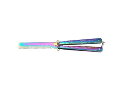 Pente de Borboleta Plegável Aço Portátil Ferramenta de Estilo Cabelo Treinamento Prática