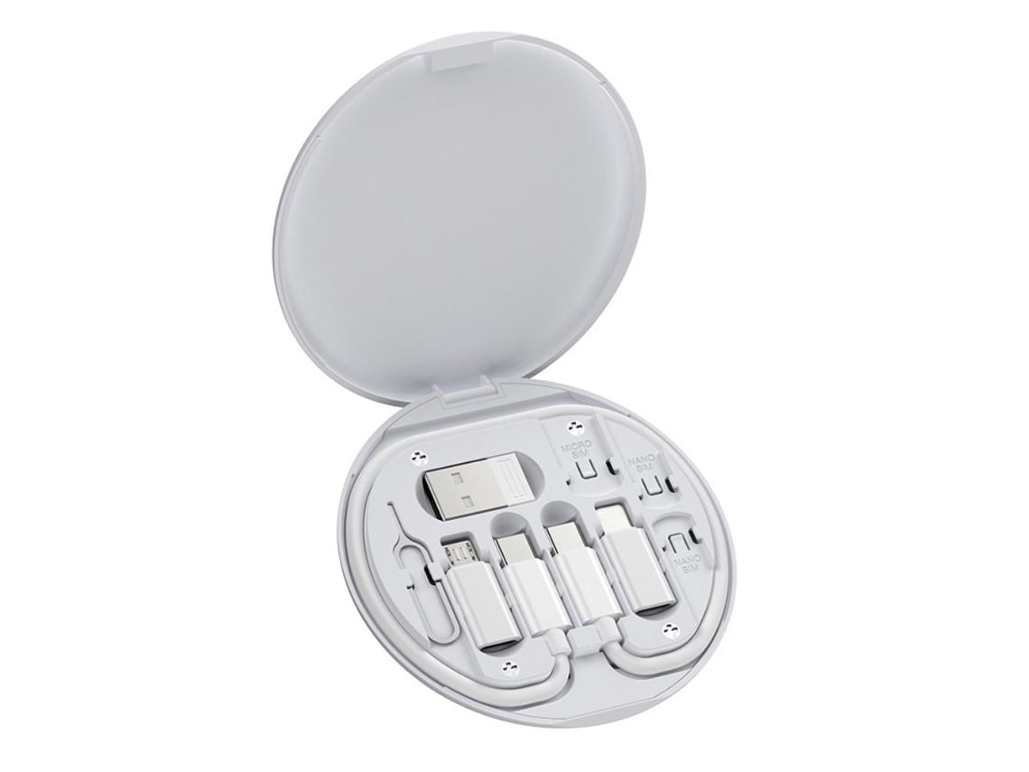 Caja Portátil Para Almacenamiento Y Conversión De Cables Con Soporte Para Teléfono Móvil Y Cargador De 60 W.