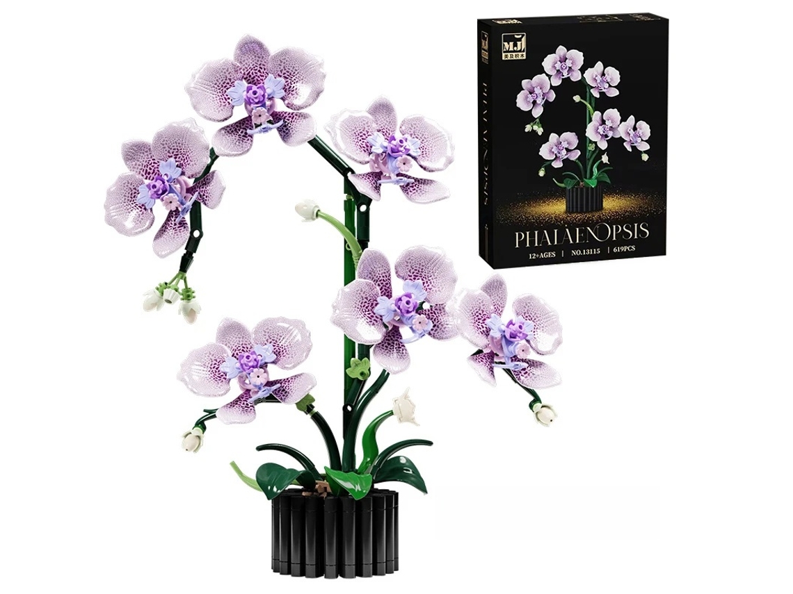 (estilo 3) Bloques De Construcción Creativos Con Forma De Orquídea, Material Abs