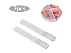 2pcs/set Lixas De Unhas De Vidro Nano Profissionais Ferramenta De Manicure Polimento Transparente