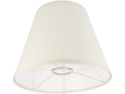 Lámpara de mesa semicircular en lino beige, casquillo E27, iluminación suave y acogedora.