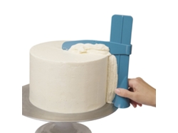 Espátula azul ajustable para alisar pasteles de fondant, raspador de repostería, 1 unidad Tommy01