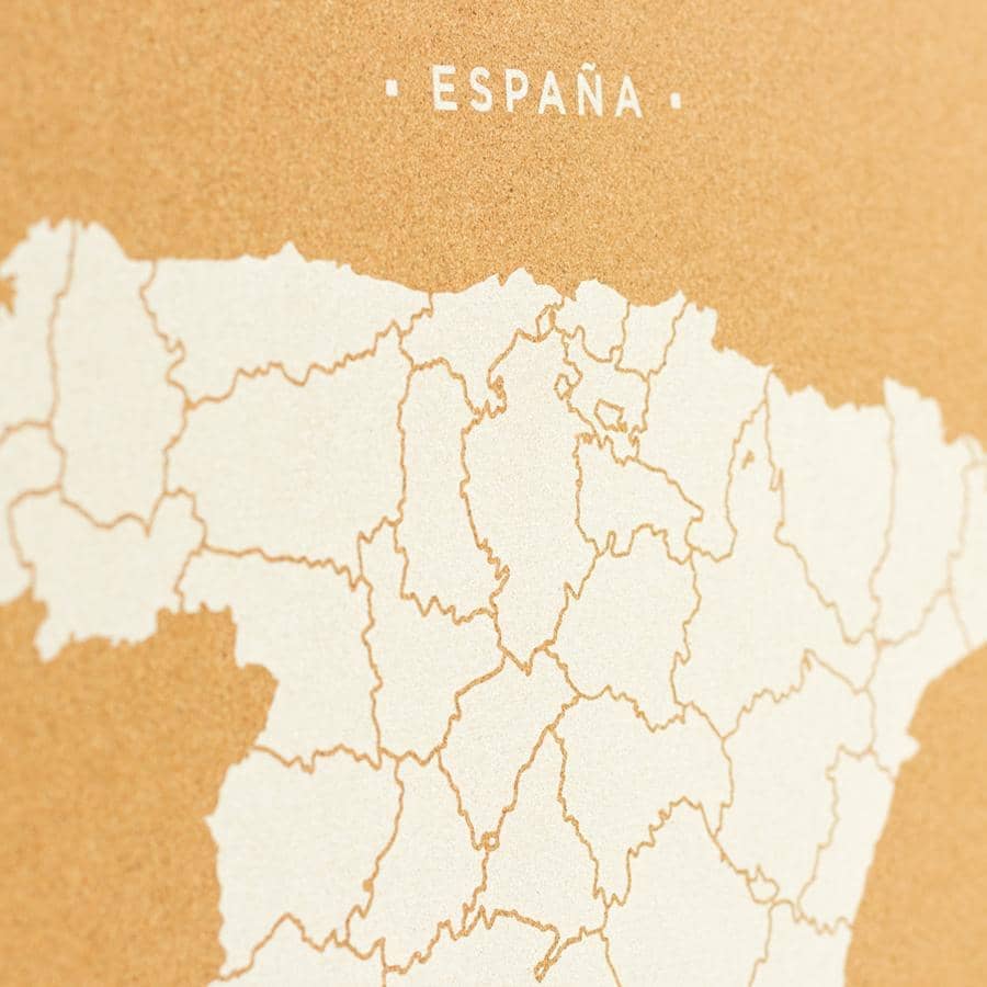 Mapa de Corcho MISSWOOD Woody Map Natural España