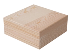 Caja de almacenamiento rústica de madera Slowmoose de 20 cm x 20 cm x 8 cm