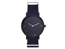 Reloj De Moda Para Parejas Con Correa De Nylon Dial Redondo Cuarzo Azul Real