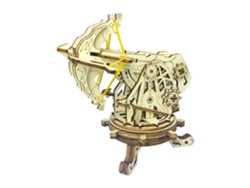 Maqueta De Madera 3d Con Mecanismo, Diseñada Como Una Ballesta De Asedio Medieval. 126 Piezas. 3 X 12 X 14 Cm.