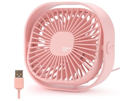Ventilador de escritorio Ventilador USB Ventiladores de escritorio pequeños Mini ventilador de escritorio con 3 velocidades ajustables Rosa BISBISOUS