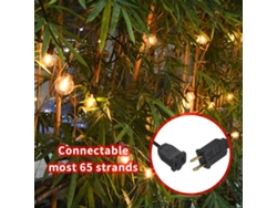 Luzes de Natal Bj-LED G40 com 12+1 lâmpadas globo E12, 6,5 m (21,33 pés), resistência à água IP44 para decoração de jardim, pátio e festas.