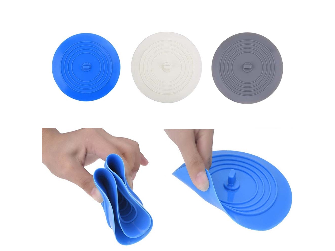 Tapón de silicona para bañera Jortmrd de 6 pulgadas (paquete de 3)