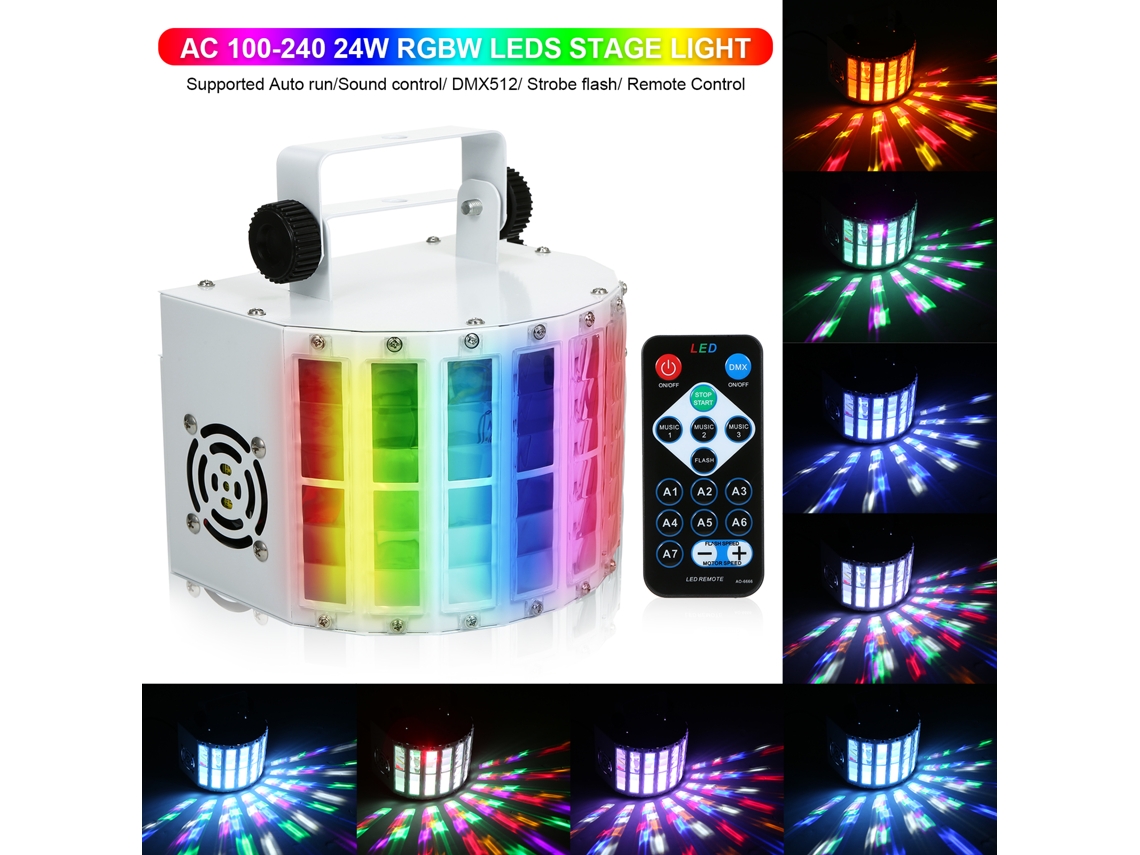 2026-proyector Led Rgbw 24w 100-240v 7 Canales Dmx512 Activado Por Voz Control Automático Para Dj Fiesta Disco Ktv Escenario