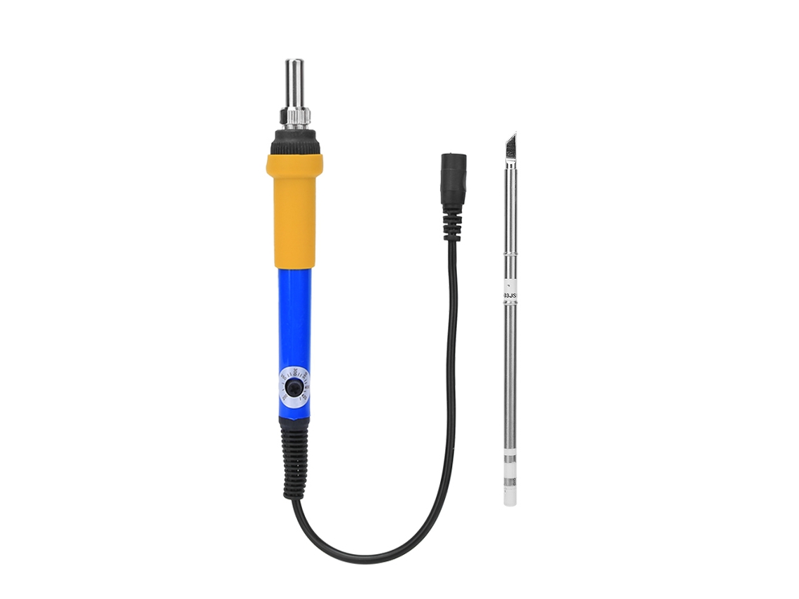 Soldadora Eléctrica De Hierro Con Temperatura Ajustable 200-400℃ Rapid Heating Kit Dc12-24v Azul Amarillo