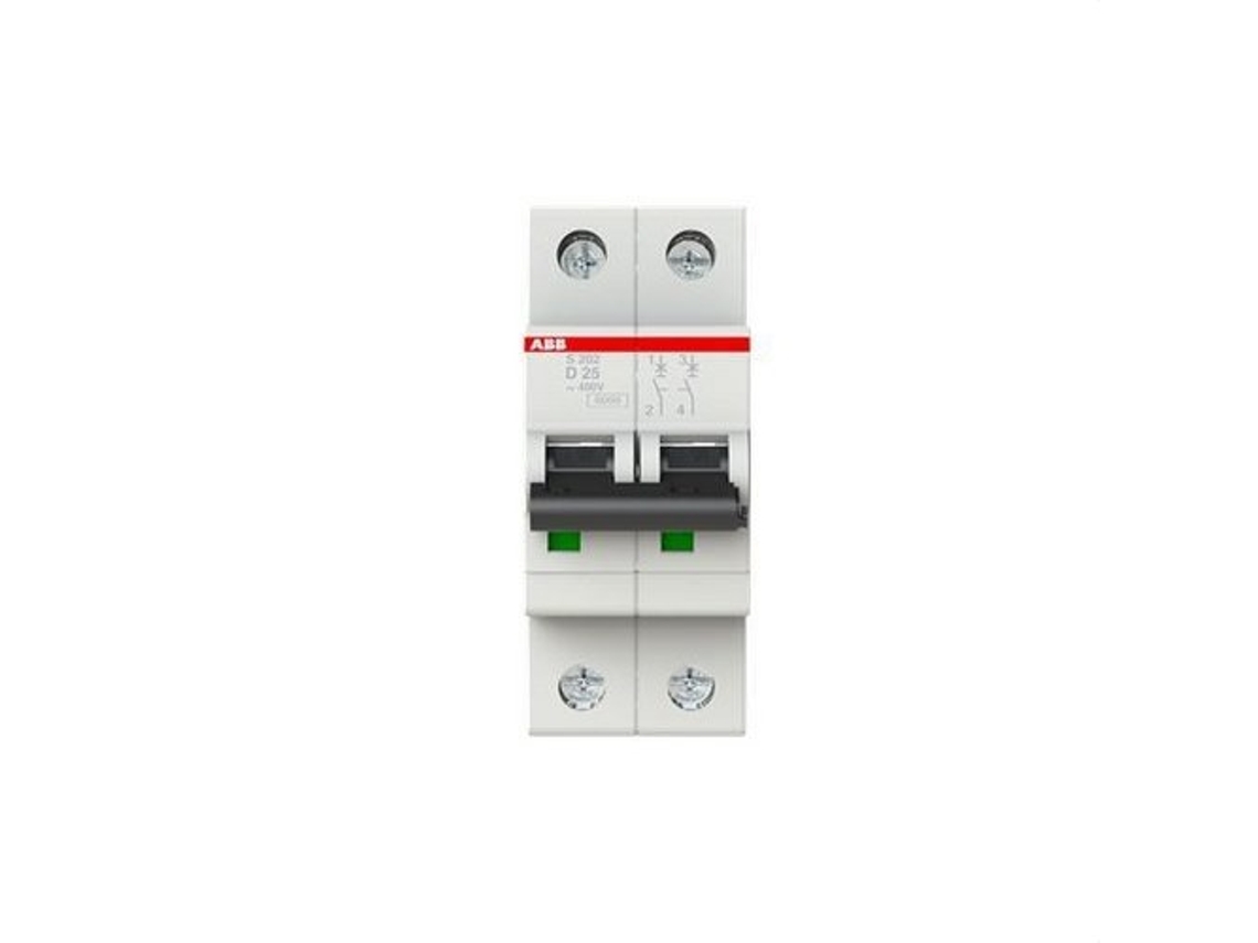 Magnetotérmico S202-D25 2P 25A Curva D 10kA ABB