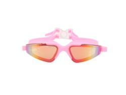 Gafas De Natación Antivaho Hd Impermeables De Silicona Con Amplio Campo De Visión Para Adultos Y Niños, Color Rosa.