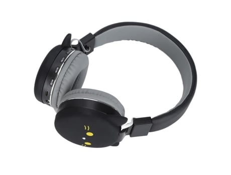 HURRISE Auriculares supraaurales para niños Cute Animals 5.0 Auriculares para reproductor de vídeo Little Cat
