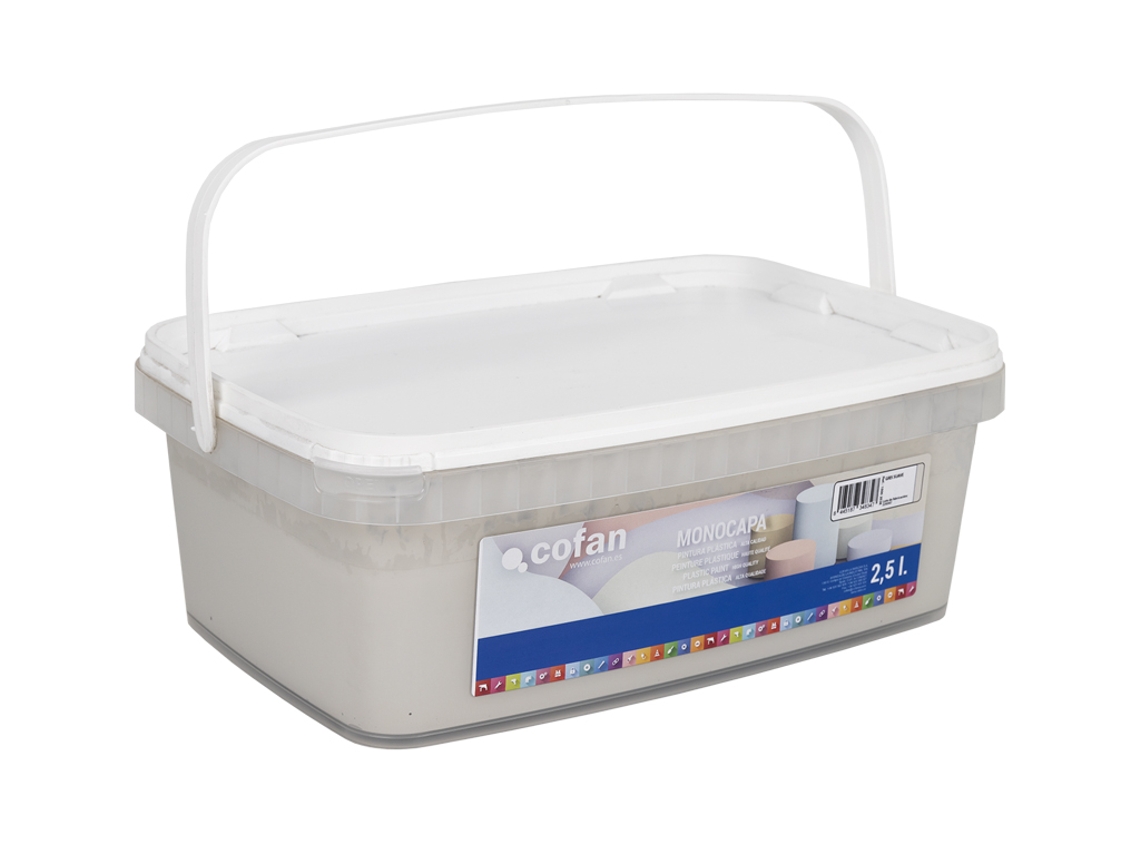 Pintura Plástica Monocapa para Interior | Varios Colores | Tamaño del envase 2,5 L