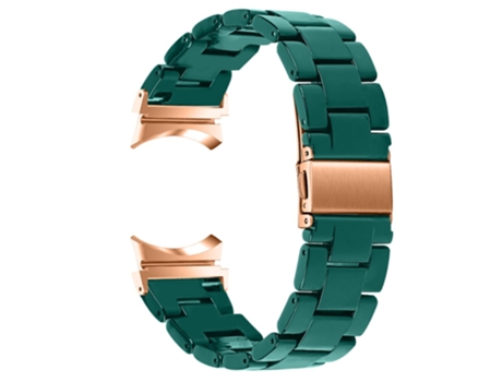 Correa de acero inoxidable con hebilla para Samsung Galaxy Watch 5 40mm/44mm/Watch 5 Pro 45mm - verde oscuro
