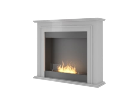 Chimenea de bioetanol independiente de pie Blanco SIMPLE PORTAL 1 OUTINFIRE