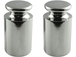 2 Pesas De Calibración Para Básculas Digitales, Aluminio Y Acero, Acabado Cromado, 1000 G