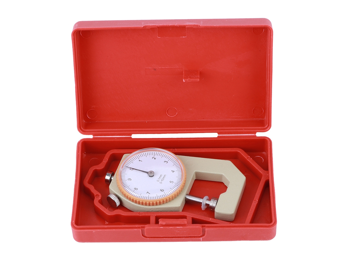 Medidor De Espesor Portátil De Precisión De 0-10 Mm Con Cabezal Plano Para Joyería, Cuero Y Otros Materiales.