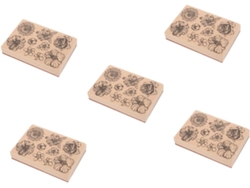 Juego De 5 Sellos Decorativos Diy Para Scrapbooking, Herramientas Multifuncionales Para La Creación De Tarjetas.