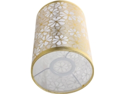 Bombilla De Tela Blanca Con Flores Doradas, Casquillo E27, Accesorio Para Lámpara De Mesa, Lámpara De Tambor Para Plantas, Compatible Con Lámparas