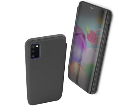 Carcasa para Samsung Galaxy A41 MISTERCAPAS Flip Premium S-View Negro