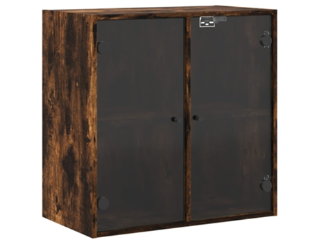 Mueble de pared puertas de vidrio roble ahumado VIDAXL (68 x 37 x 68.5 cm)