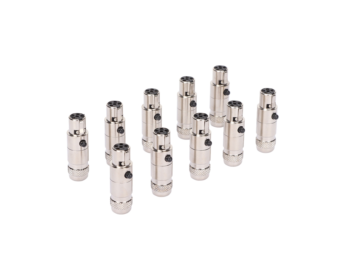 Adaptador Xlr Hembra De Metal De 5 Pines Para Interfaz De Sonido De Cable De Micrófono Estéreo Y Altavoz (10 Unidades)