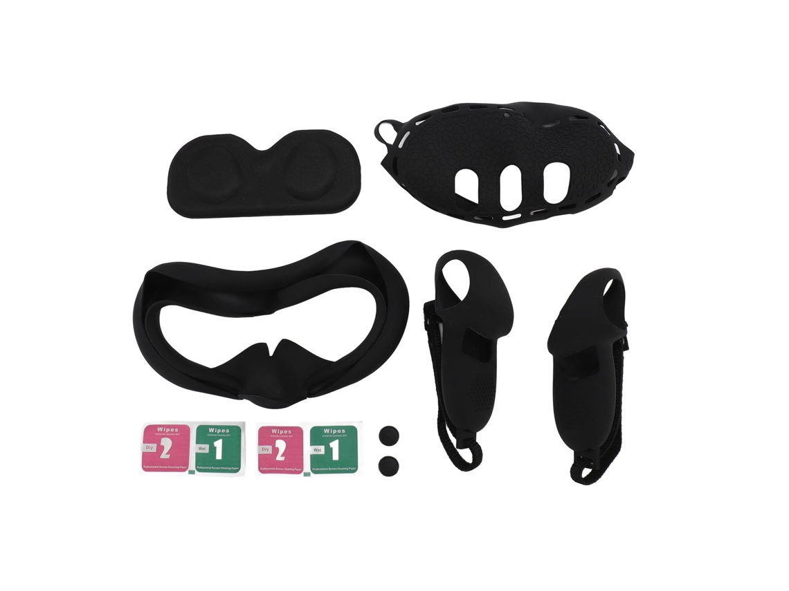 Juego De Fundas De Silicona Para Gafas De Realidad Virtual Meta Quest 3: Funda Protectora, Empuñadura Para El Mando Y Cubiertas.